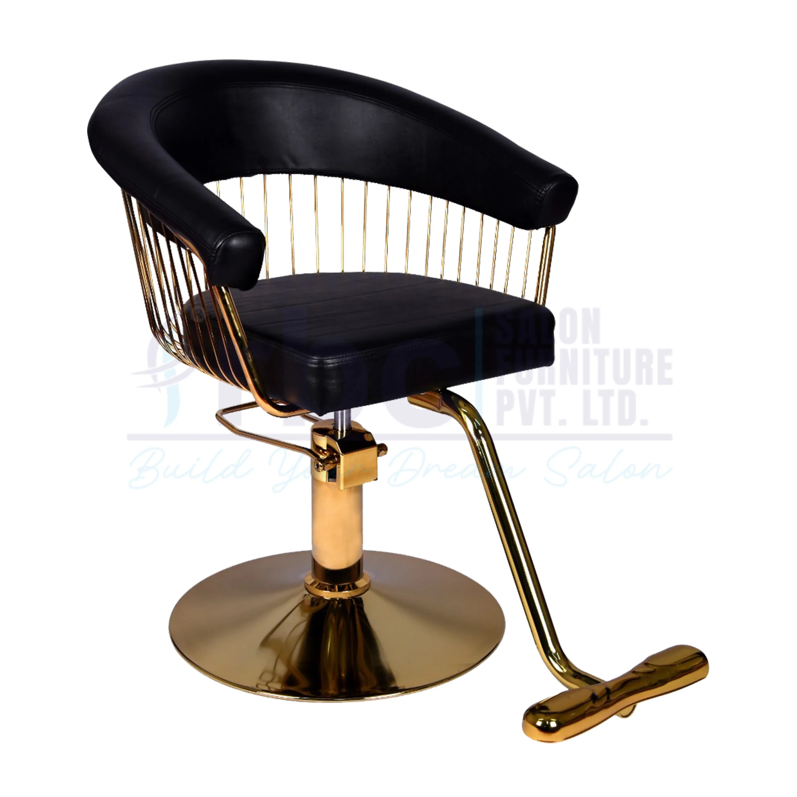 rbc 419 luxury black gold wire back hydraulic salon styling chair r