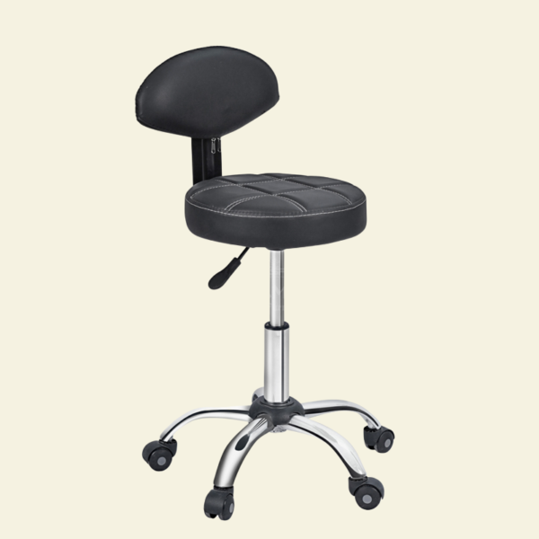 The RBC-156 is a stylish and highly functional stool designed with ergonomics in mind. This stool is perfect for professional environments such as salons, spas, and studios, offering both comfort and mobility for long working hours.