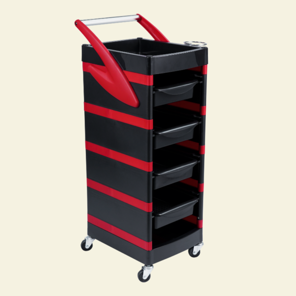 The RBC-115 Salon Trolley is an efficient and versatile multi-drawer storage solution ideal for salons, spas, and barber shops. Designed for easy mobility and large capacity, it helps keep your workspace organized and clutter-free.