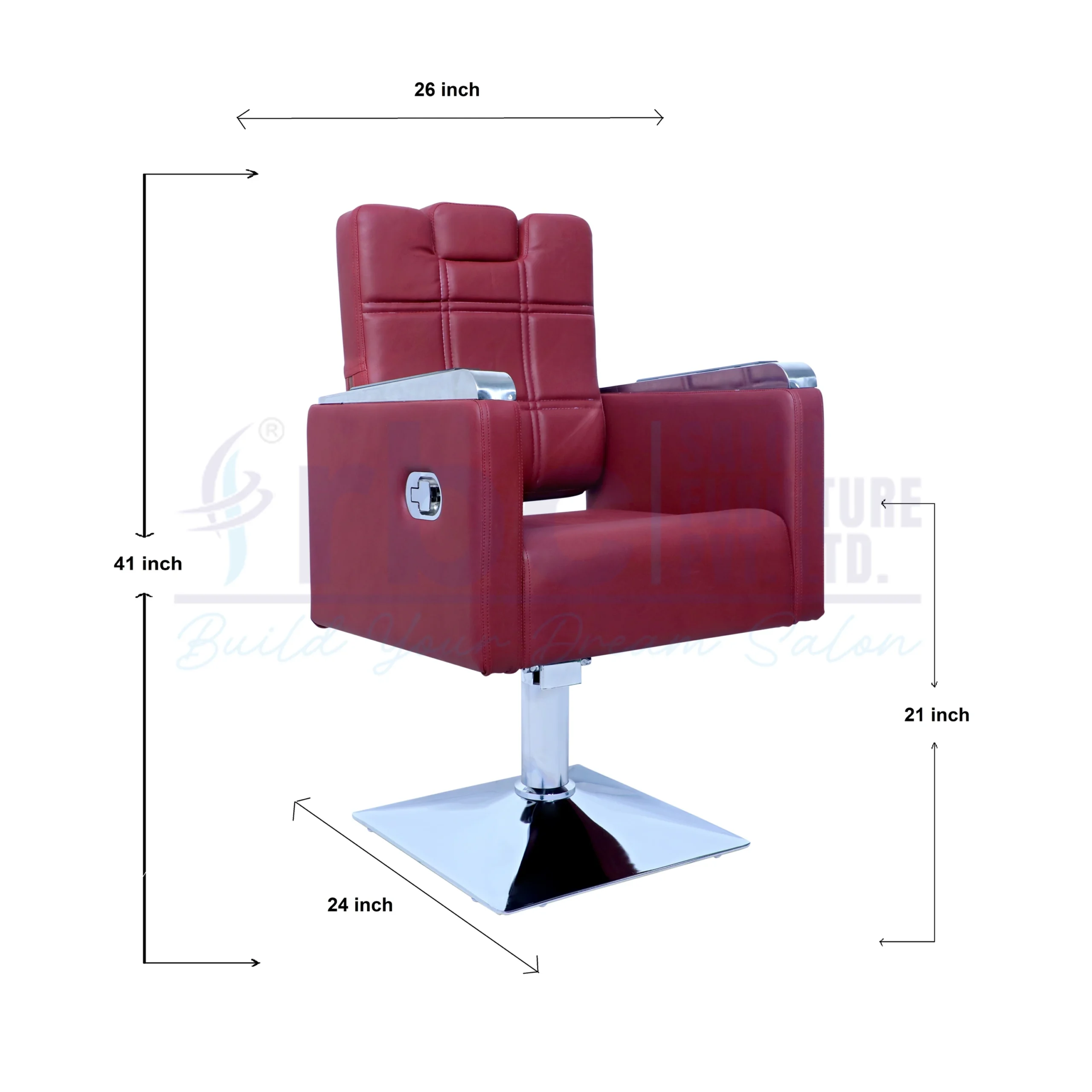 rbc 273 premium maroon reclining hydraulic salon chair d