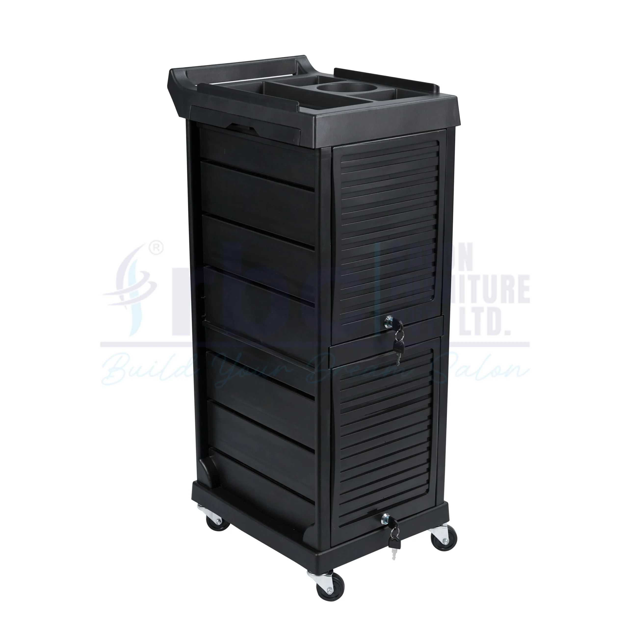 rbc 117 professional lockable salon storage trolley cart l