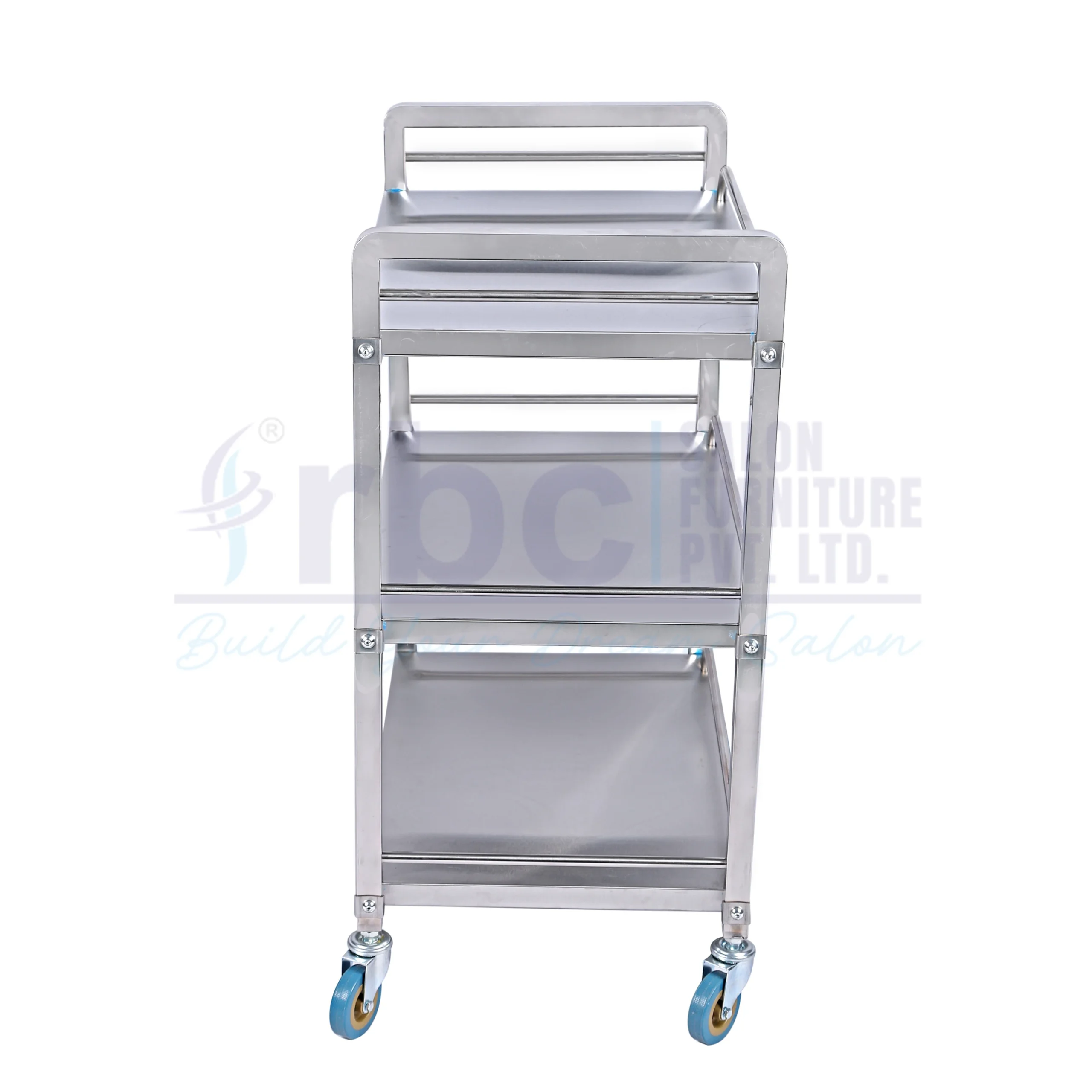 rbc 119 professional stainless steel 3 tier salon utility trolley cart r