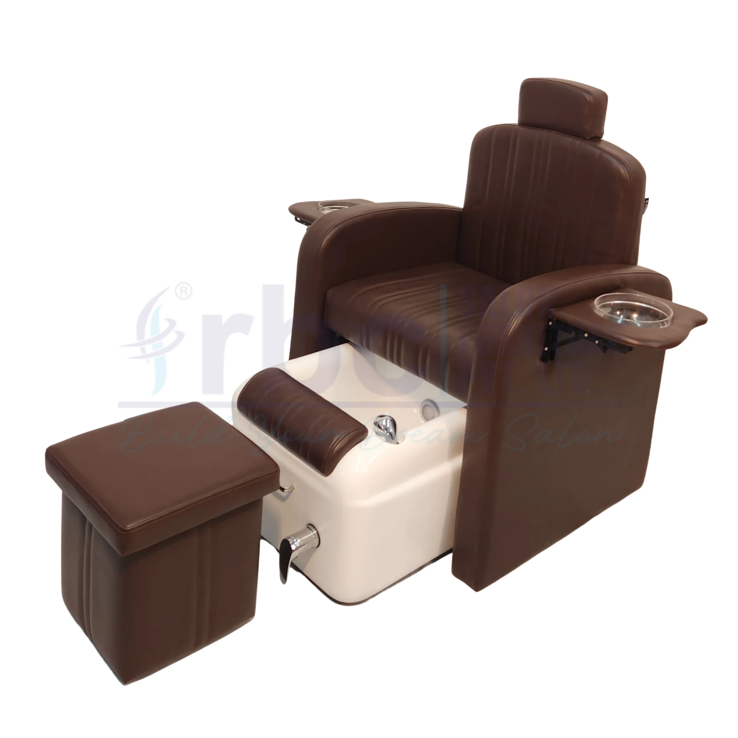 rbc 349 dark brown manicure and pedicure spa station set b
