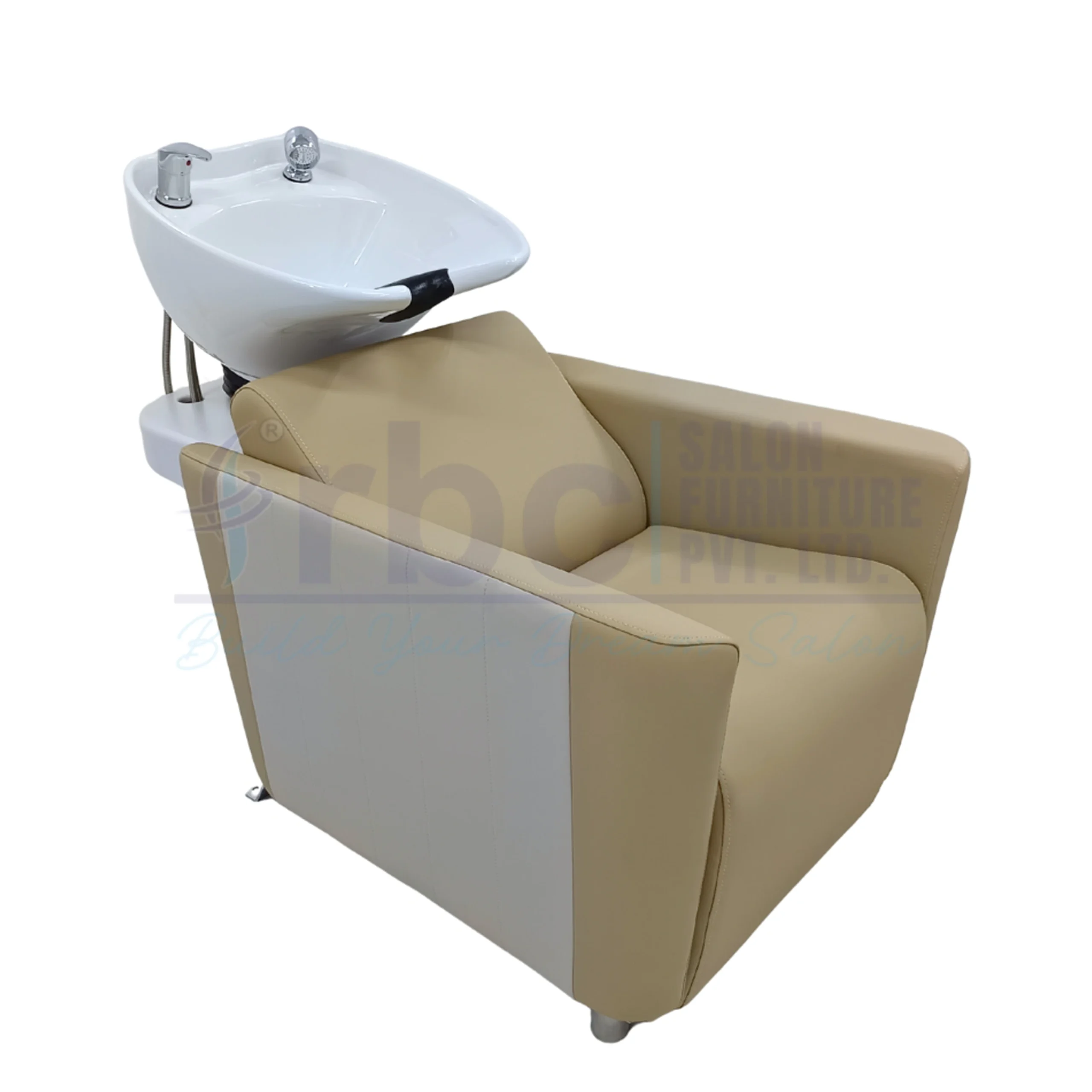 rbc 350 premium dual tone beige salon shampoo station
