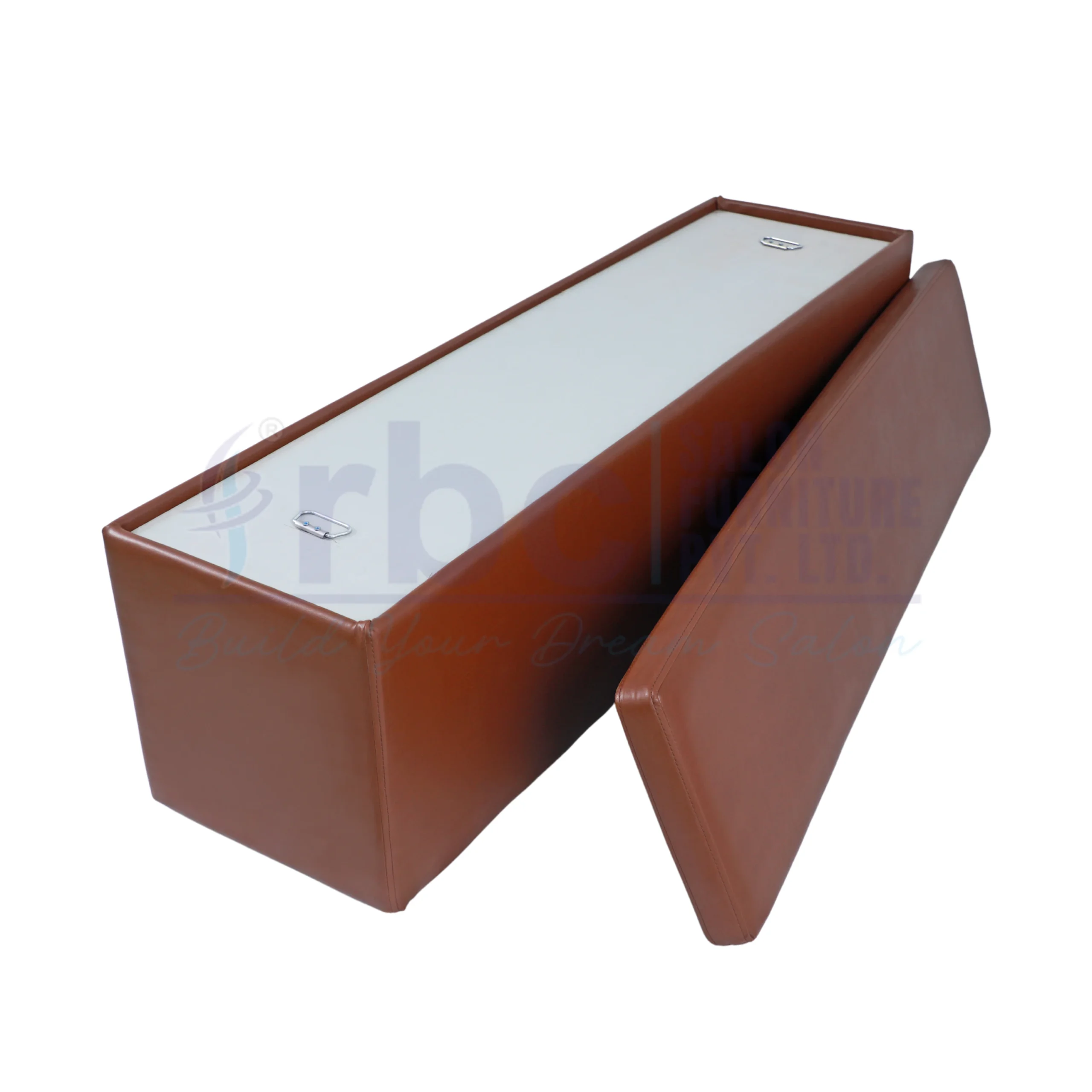 rbc 500 tan salon waiting bench open storage l