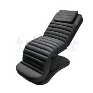RBC 518 Black Electric Motorized Facial Treatment Bed with Remote Control and Channel Tufted Cushion