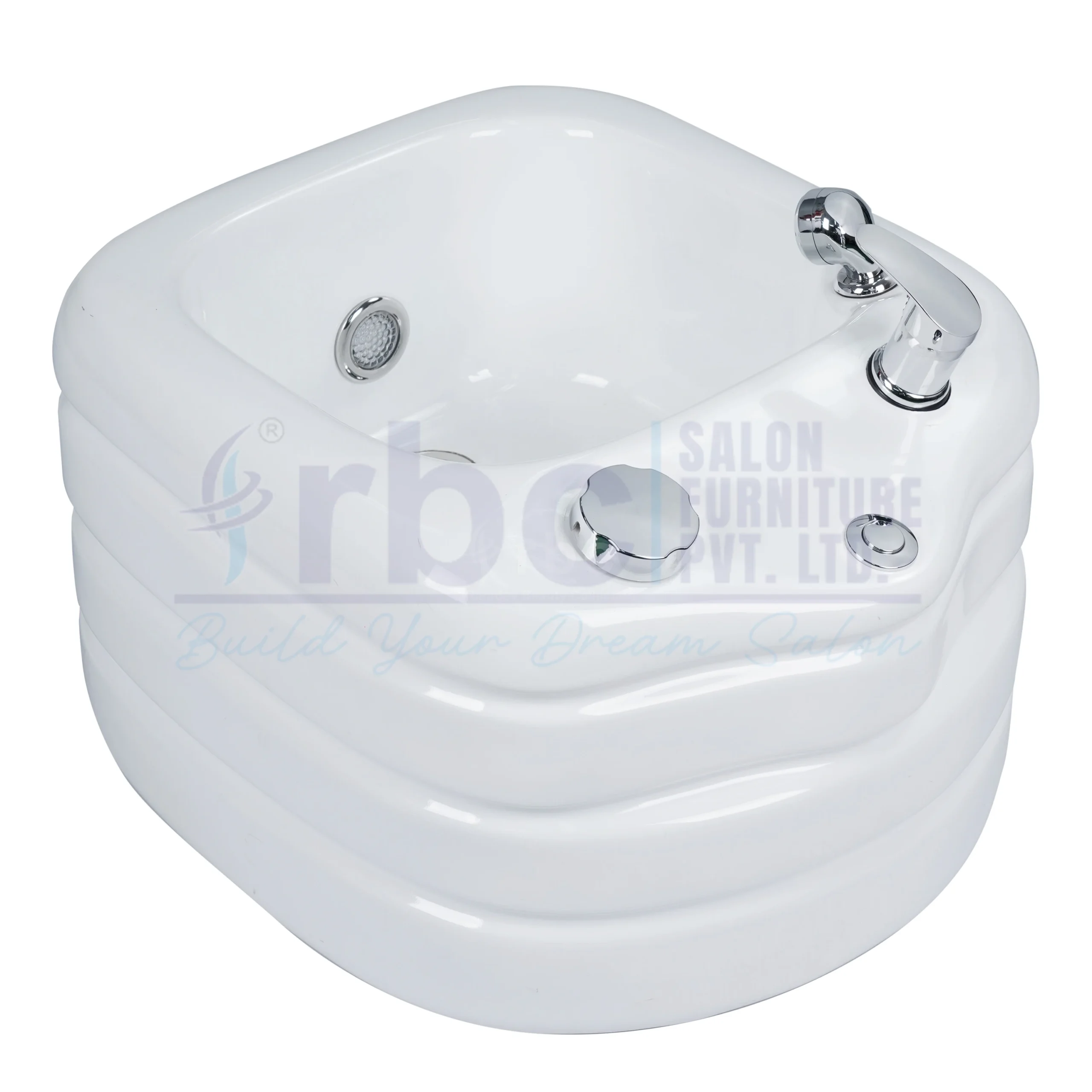 rbc 603 glossy white pedicure foot basin tub b