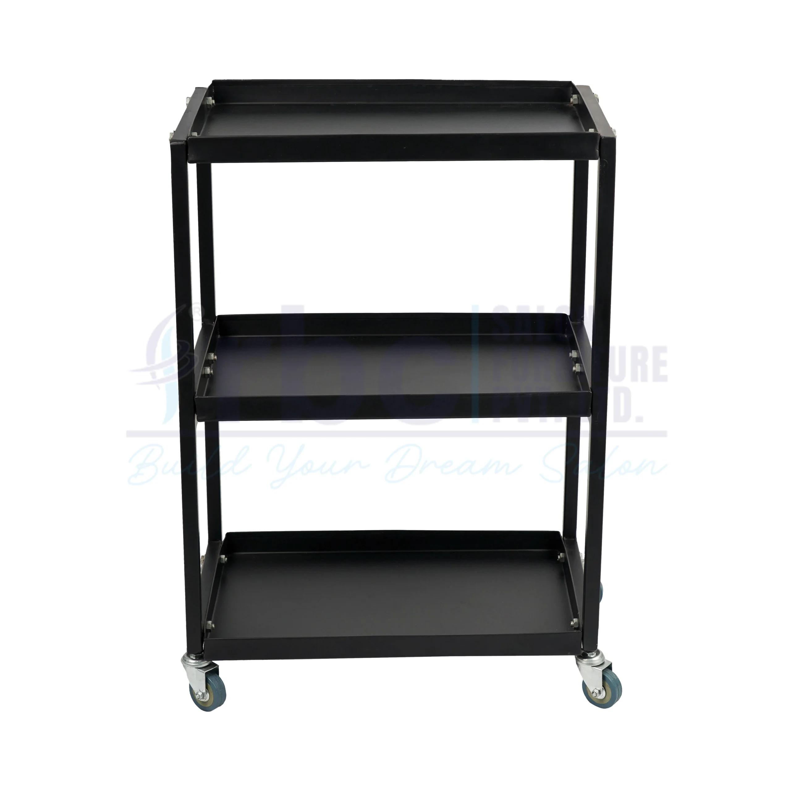 rbc 80 professional 3 tier metal salon utility trolley cart