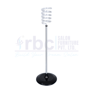 RBC 90 Floor Standing Hair Dryer Holder Stand with Spiral Wire Ring and Heavy Black Base