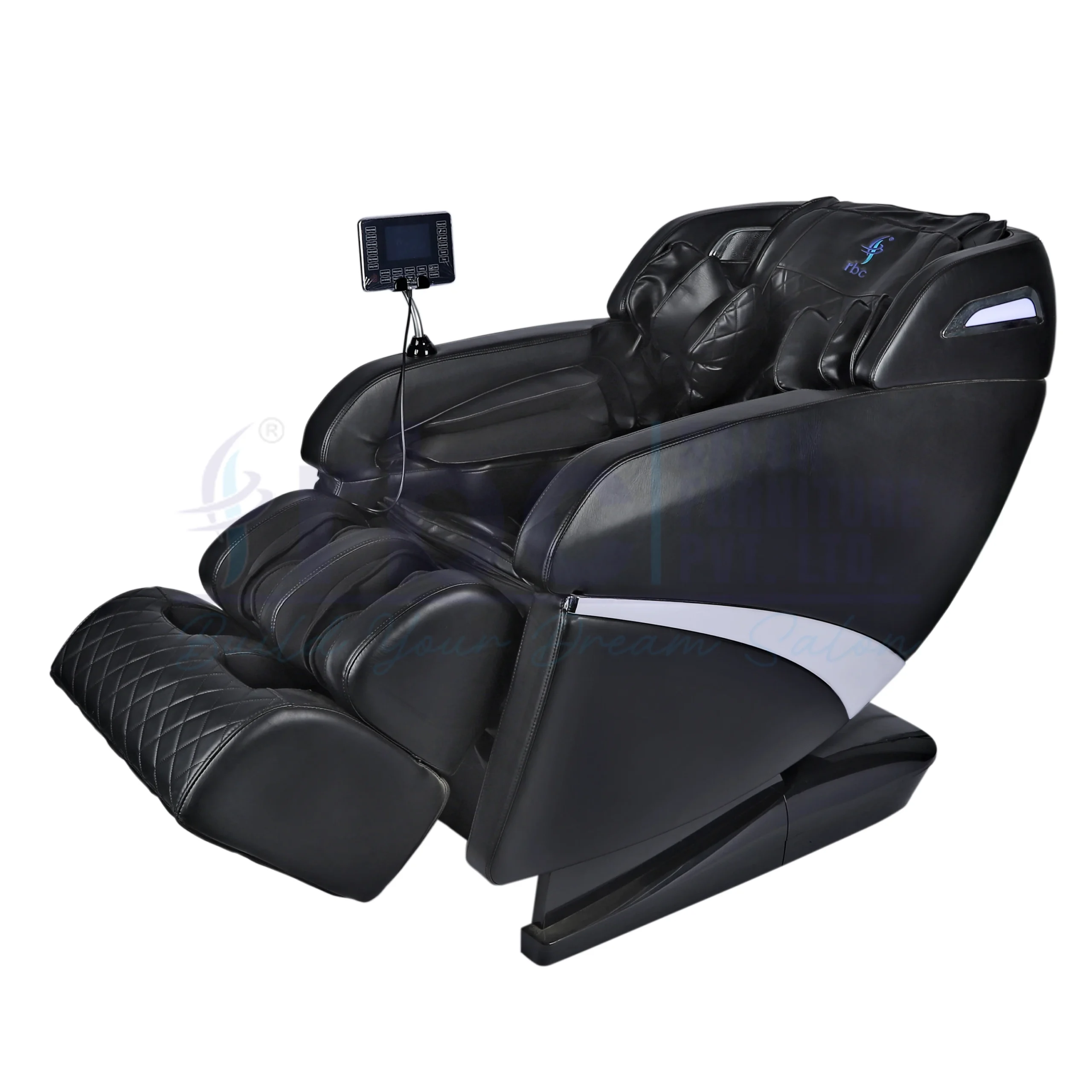 rbc 912 all black luxury full body reclining massage chair f