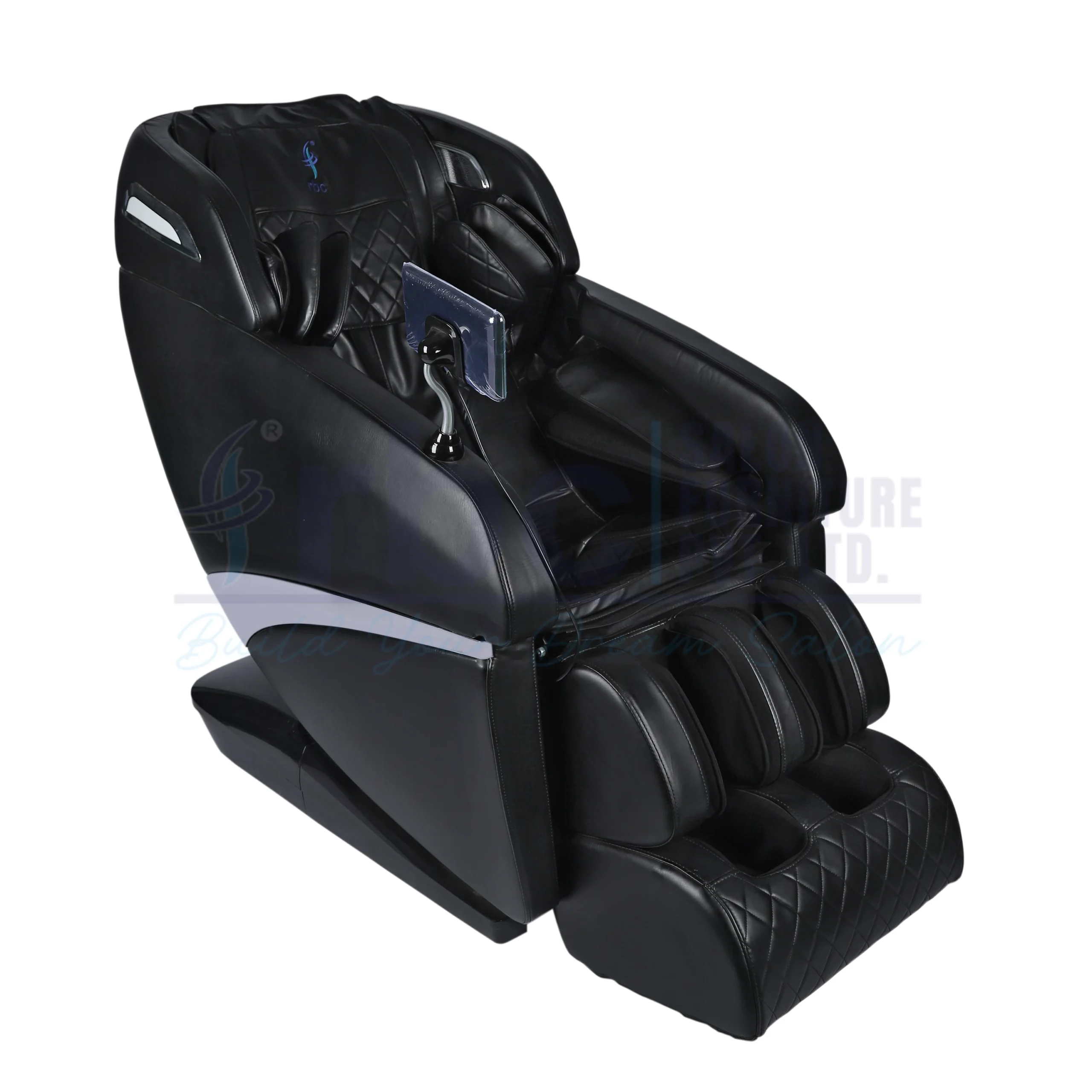 rbc 912 all black luxury full body reclining massage chair r