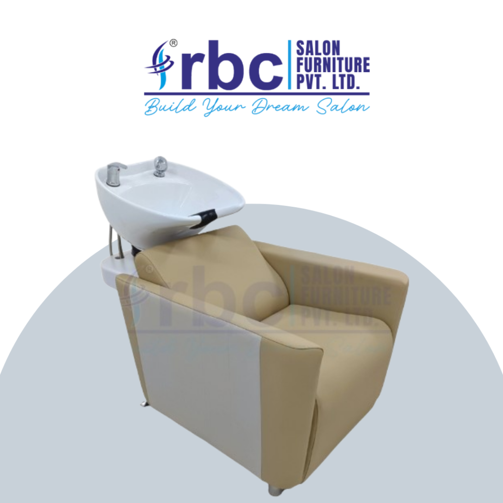Elevate Your Salon Experience: RBC 350 Premium Dual-Tone Beige Salon Shampoo Station